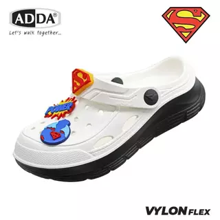 รองเท้าแตะADDAรองเท้าลำลอง สำหรับเด็ก แบบสวมหัวโต Superman รุ่น 5TD88BB ไซส์ 1-3 , 11-13