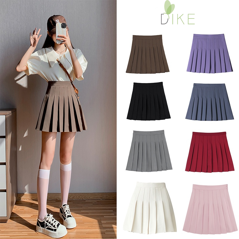 ☆XS-3XL☆7 สี สไตล์เกาหลี ผู้หญิง กระโปรงเทนนิส – โปรปัง
