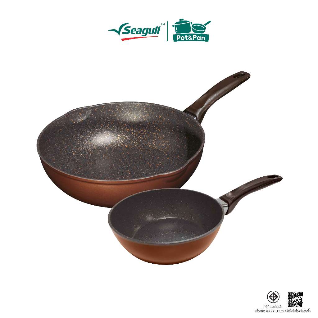 Seagull กระทะทรงลึกนอนสติ๊ก กลาดิเอเตอร์ โปร อินดักชั่น Gladiator Pro Non-stick Deep Fry Pan Induction มีให้เลือก 2 ขนาด