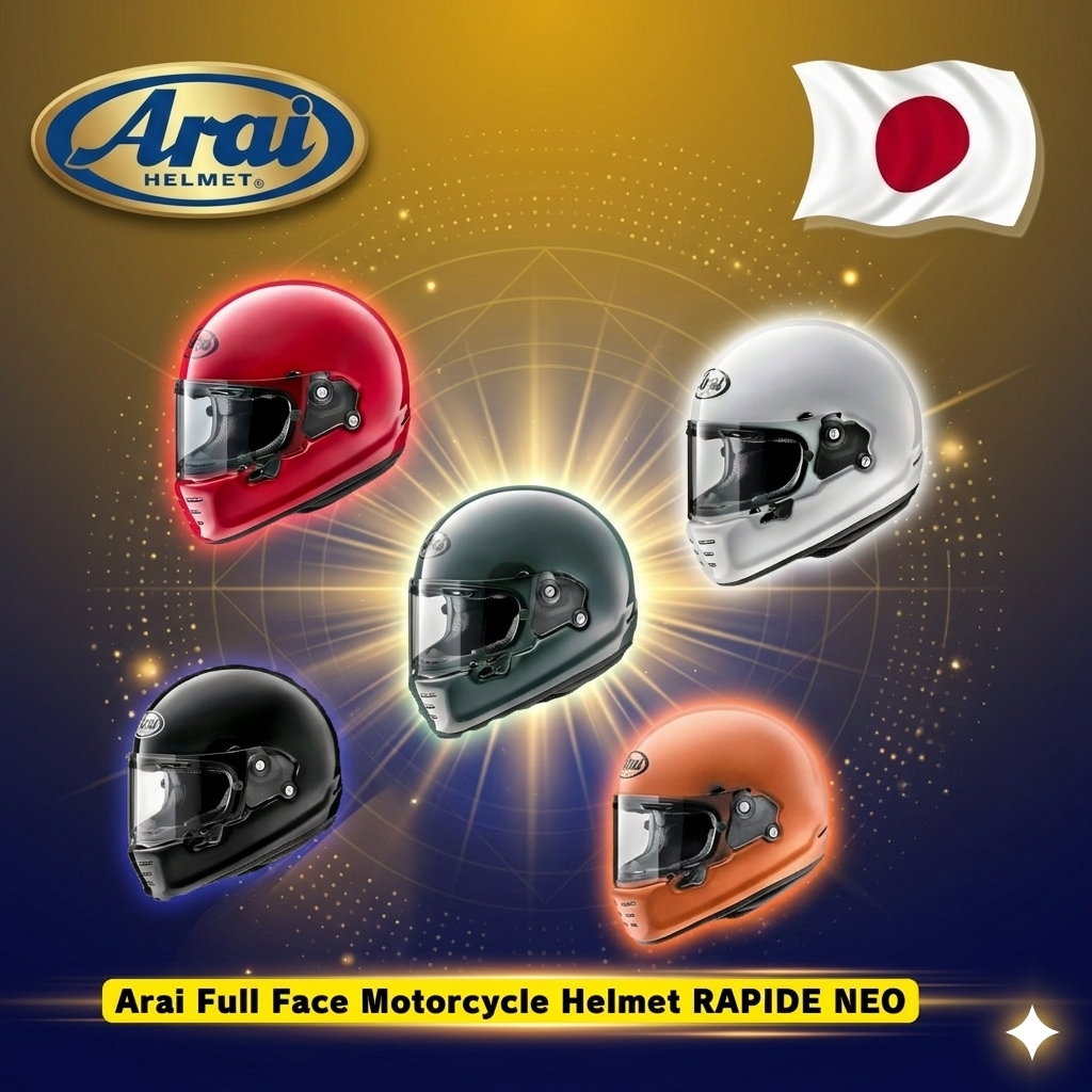Arai RAPIDE NEO Full Face Helmet / หมวกกันน็อคเต็มใบ Arai Rapide Neo หลายสี หลายไซซ์