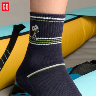 GQ x PEANUTS™ Socks ถุงเท้าข้อสั้นลายสนูปปี้
