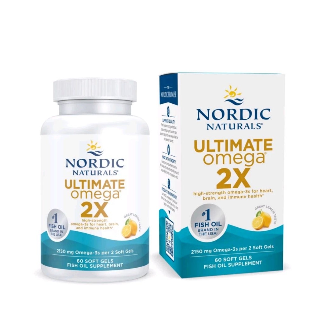 Nordic Naturals Ultimate Omega 2X 2150 mg Omega-3 รสเลมอน 60 เม็ด EXP 2027+