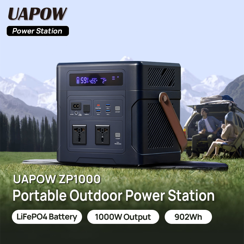 UAPOW ZP1000 Portable Power Station 1000W/902Wh การชาร์จเร็วสำหรับกรณีฉุกเฉิน ไฟดับ และการตั้งแคมป์