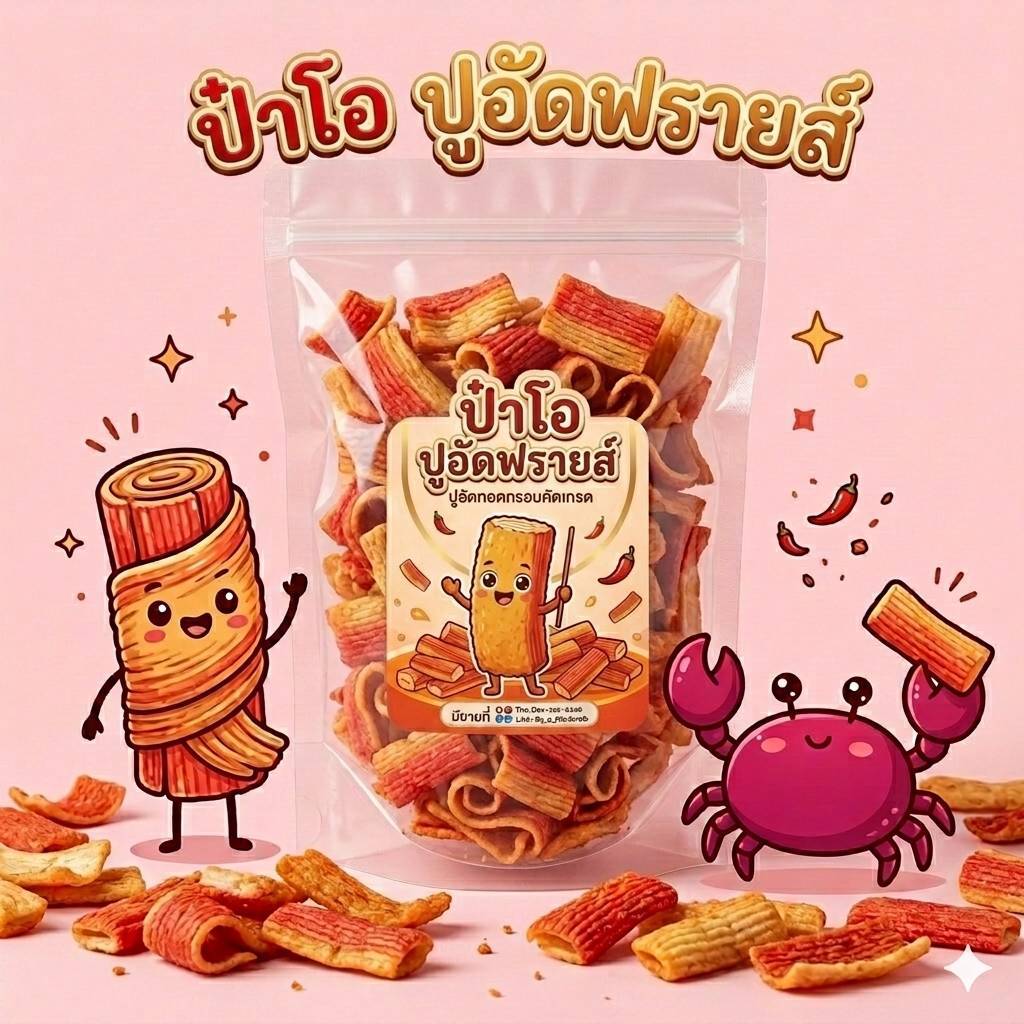 ป๋าโอ ปูอัดฟรายส์ อร่อยสุดๆ
