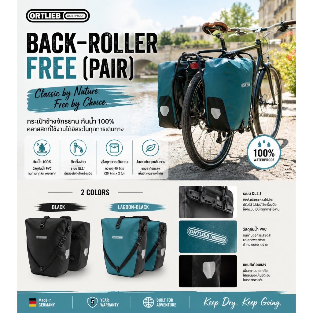 ORTLIEB Back-Roller Free (Free Shipping)