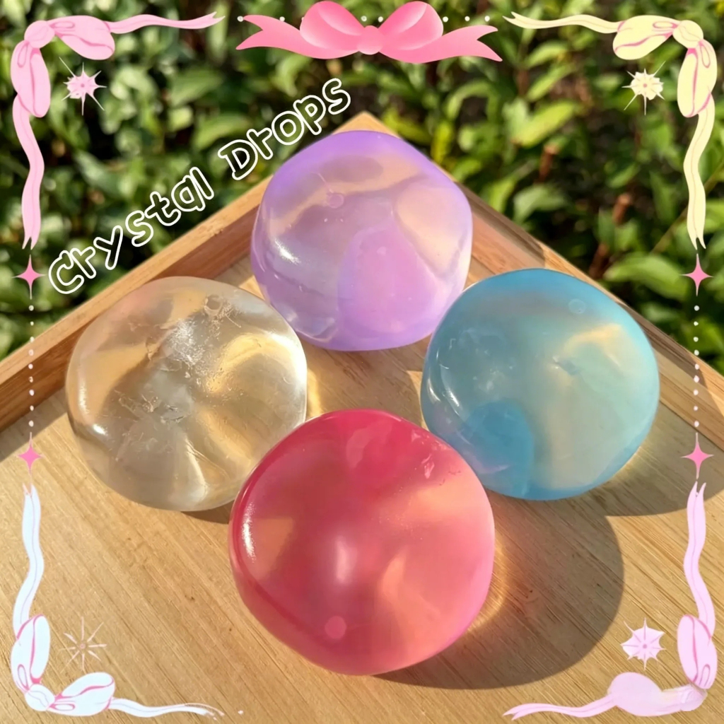 หยดคริสตัลสำหรับปลายนิ้ว: นุ่มและบีบง่าย เหมาะสำหรับการออกกำลังกายมือ ของเล่นคลายเครียดช่วยคลายความตึงเครียด