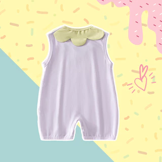 totty.apparel ชุดรอมเปอร์แขนกุด หน้าร้อน สำหรับเด็ก 3-6/6-9เดือน สีพาสเทล รุ่น sweet melt (0224)