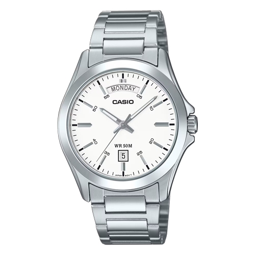 CASIO นาฬิกาข้อมือผู้ชาย สายสแตนเลส รุ่น MTP-1370D,MTP-1370D-7A3