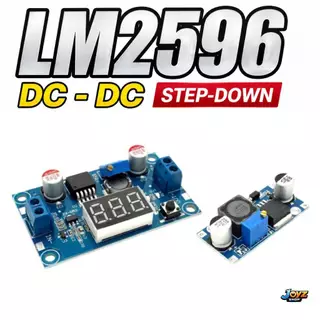 LM2596 DC-DC Adjustable Buck Converter step down ตัวควบคุมแรงดันไฟฟ้า แบบปรับได้ พร้อมโวลต์มิเตอร์ LED