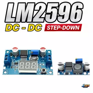 LM2596 DC-DC Adjustable Buck Converter step down ตัวควบคุมแรงดันไฟฟ้า แบบปรับได้ พร้อมโวลต์มิเตอร์ LED