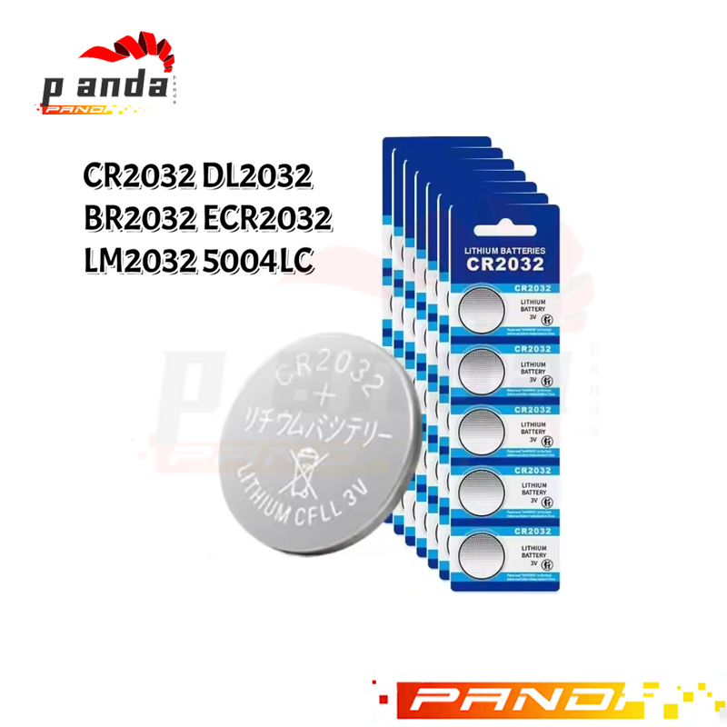 CR2032 CR 2032 แบตเตอรี่ปุ่ม 3V แบตเตอรี่ลิเธียมสําหรับนาฬิกาของเล่นเครื่องคิดเลขรถรีโมทคอนโทรลปุ่มเ