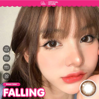 คอนแทคเลนส์ Falling Brown / Black (Kitty Kawaii) ขนาดกลาง 💙