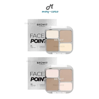 ถูก/แท้/มีไลฟ์ คอนทัวร์ ไฮไลท์ น้องฉัตร Browit Face On Point Highlight&Contour เฉดดิ้ง ไฮไลท์ดั้ง ทำกรอบหน้า หน้ามีมิติ
