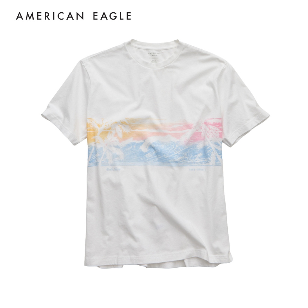 American Eagle Destination Graphic T-Shirt เสื้อยืด ผู้ชาย กราฟฟิค (NMTS 016-5913-101)