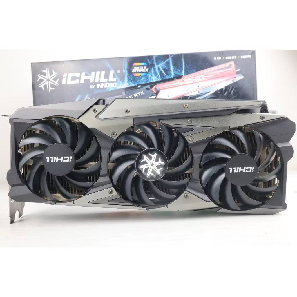 [มือสอง] Inno3D RTX 3060 Ti iChill X3 Red LHR 8GB  สภาพดี มีกล่องครบ เล่นเกมลื่น