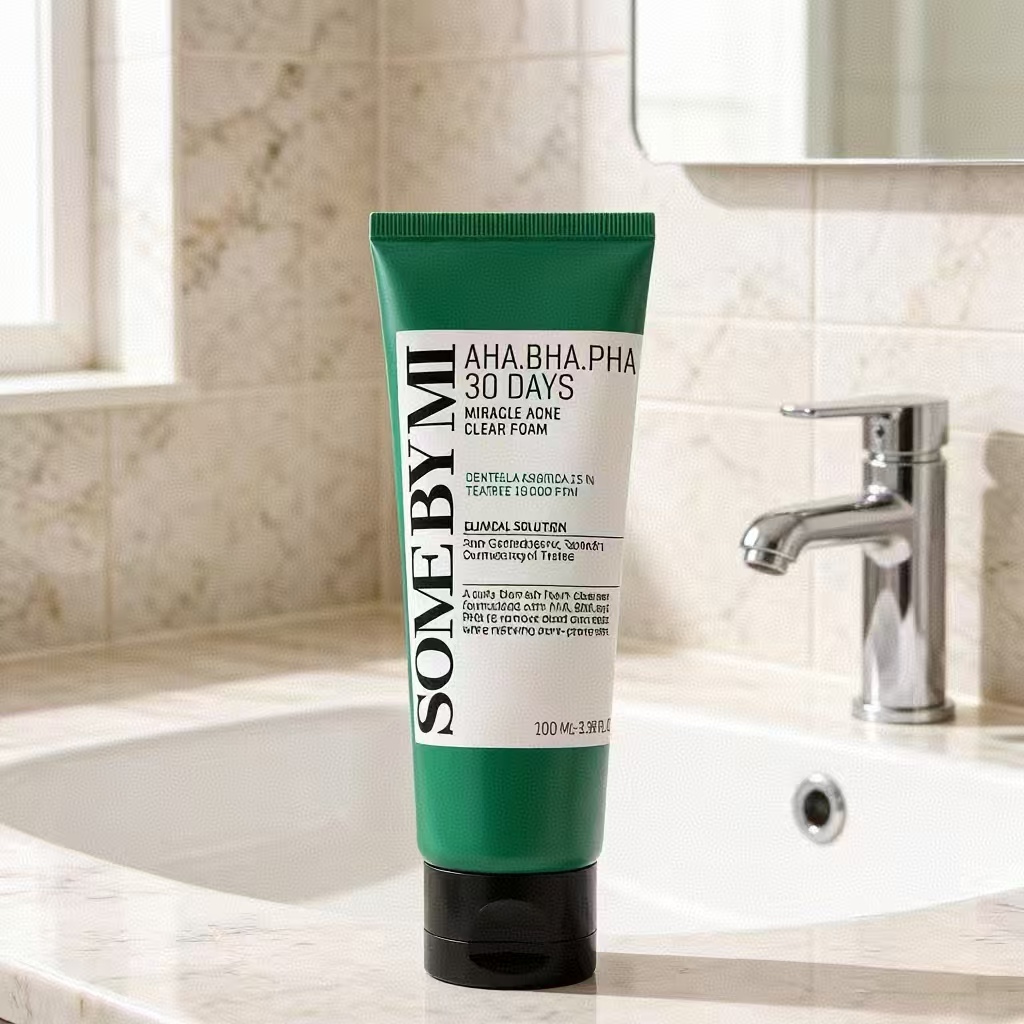 SOME BY MI AHA-BHA-PHA 30 Days Miracle Acne Clear Foam 100ml ซัมบายมี โฟมล้างหน้า