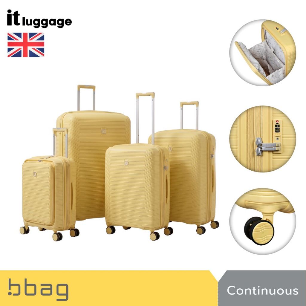 IT Luggage รุ่น Continuous 3088 กระเป๋าเดินทางล้อลาก PP 100% แข็งแรงทนทาน พร้อมช่องหน้าใส่ Laptop (ไ