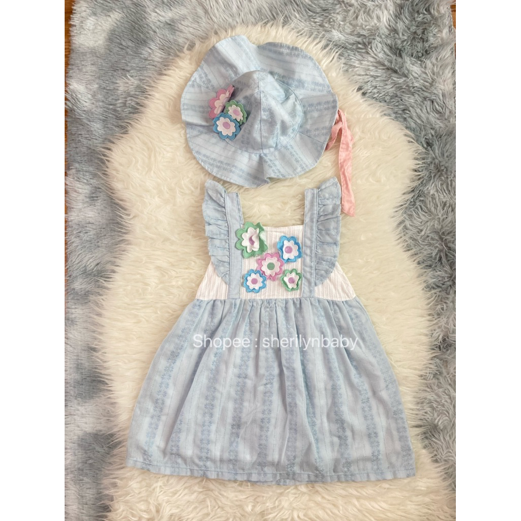 Baby Lovett LOVETT’s Flowery Mearket Dress 3T + Hat Size M (Used)