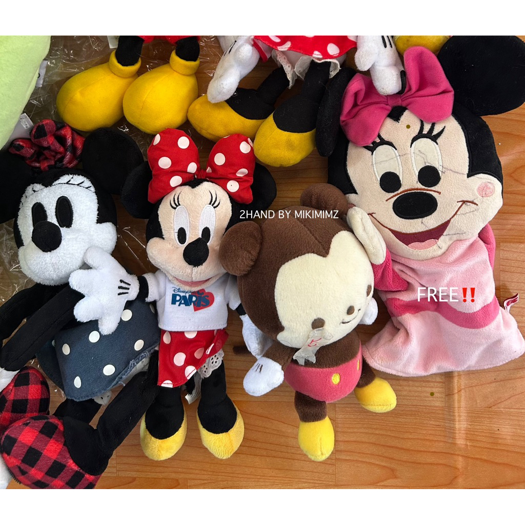 ตุ๊กตา Mickey Mouse Minnie Mouse Disney มือสอง