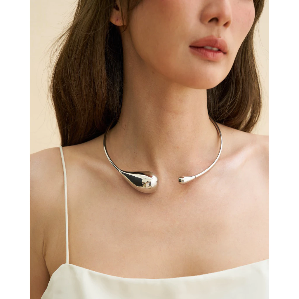 (Preorder)Adornment Club - Dot necklace silver สร้อย สีเงิน l nickel free, waterproof, long-lasting แพ้ง่ายใส่ได้ กันน้ำ