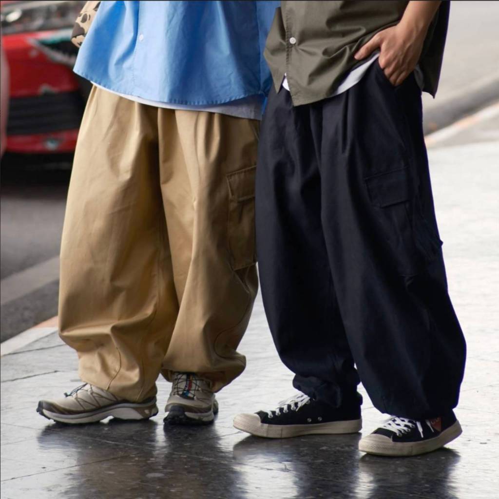 Wide Balloon Cargo Pants (Fabric from Japan) BCKMN STUDIO