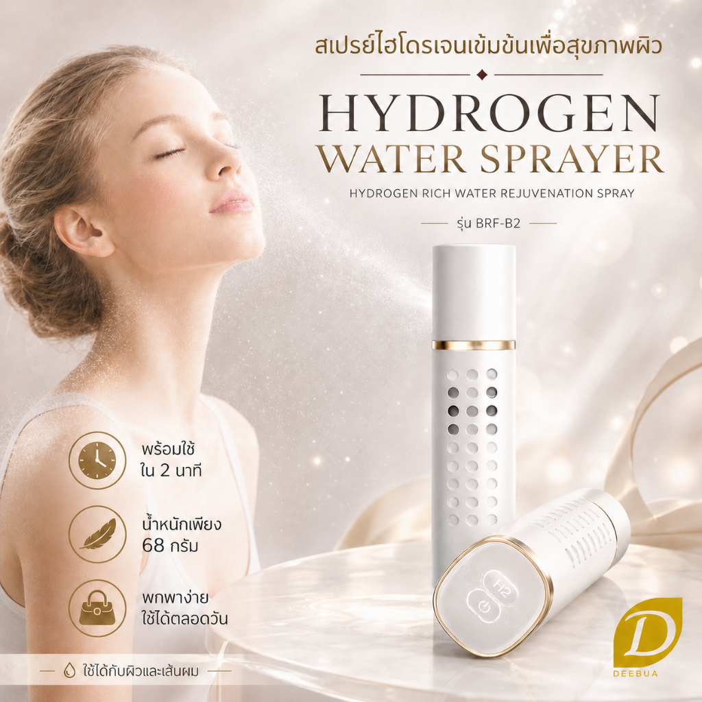 สเปรย์ไฮโดรเจน สเปรย์บำรุงผิวหน้า ลดการระคายเคือง ผิวแพ้ง่าย DEEBUA Hydrogen Facial Mist ผิวชุ่มชื้น Anti-Irritation