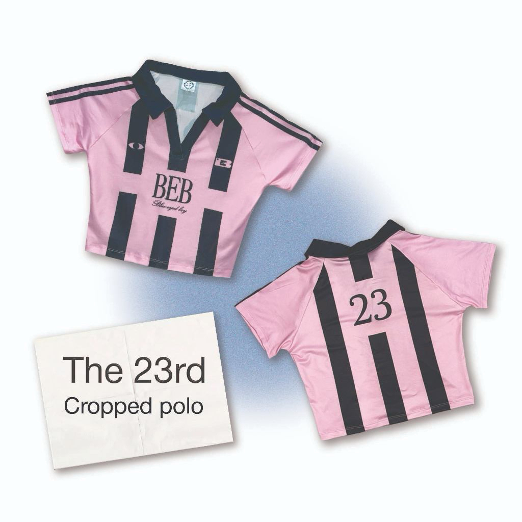 (มือ1) BEB CLUB - Pink crop polo คร็อปโปโลสีชมพู