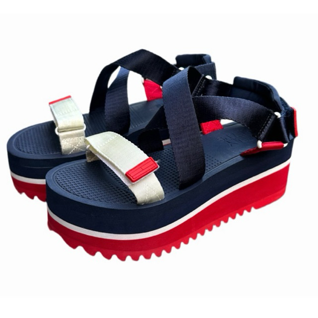 ✅พร้อมส่ง✅ รองเท้าแบรนด์แท้มือสอง Tommy Jeans Pop Color Platform Sandal