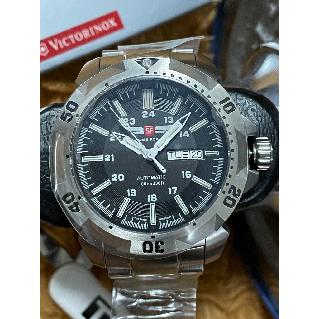 นาฬิกาข้อมือ Swiss Force ระบบ ออโตเมติก Gas Light Tritium Watch