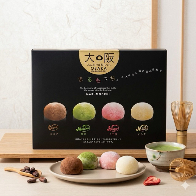 พร้อมส่งในไทย โมจิตอนกลมของขึ้นชื่อจากนาโกย่ารวมสี่รสในหนึ่งกล่อง NAGAYA MARU-MOCCHI