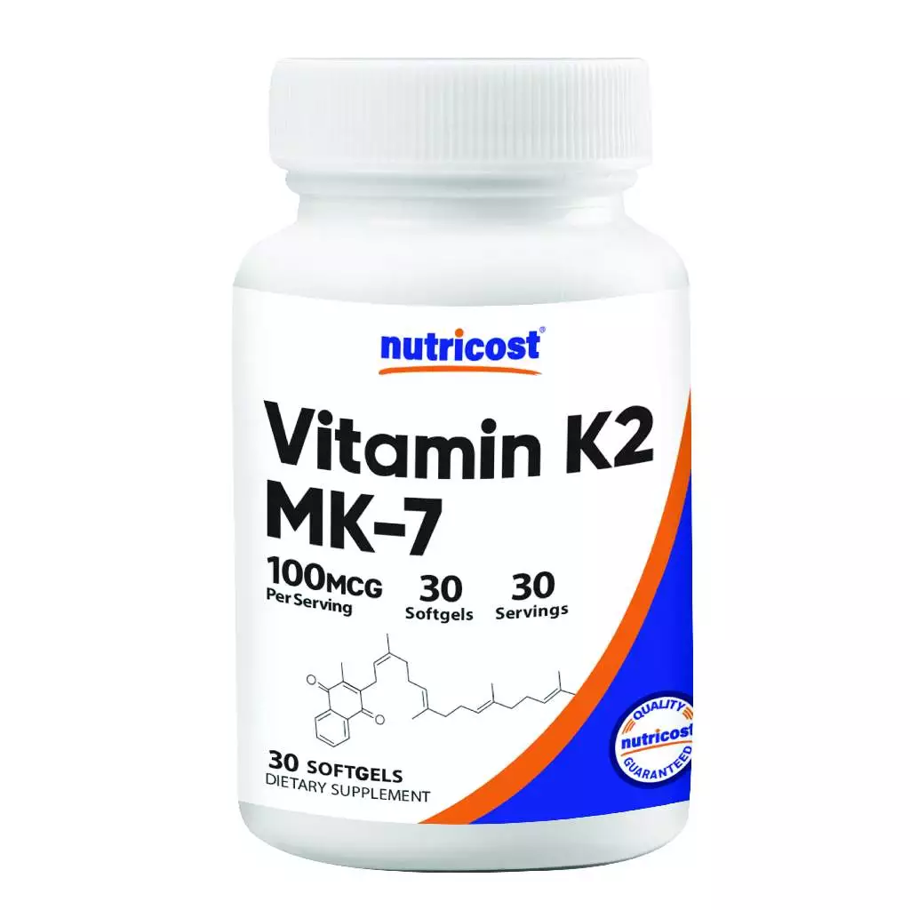 Vitamin K2 MK-7, Nutricost USA, 30 Softgels ขนาด 100 ไมโครกรัม