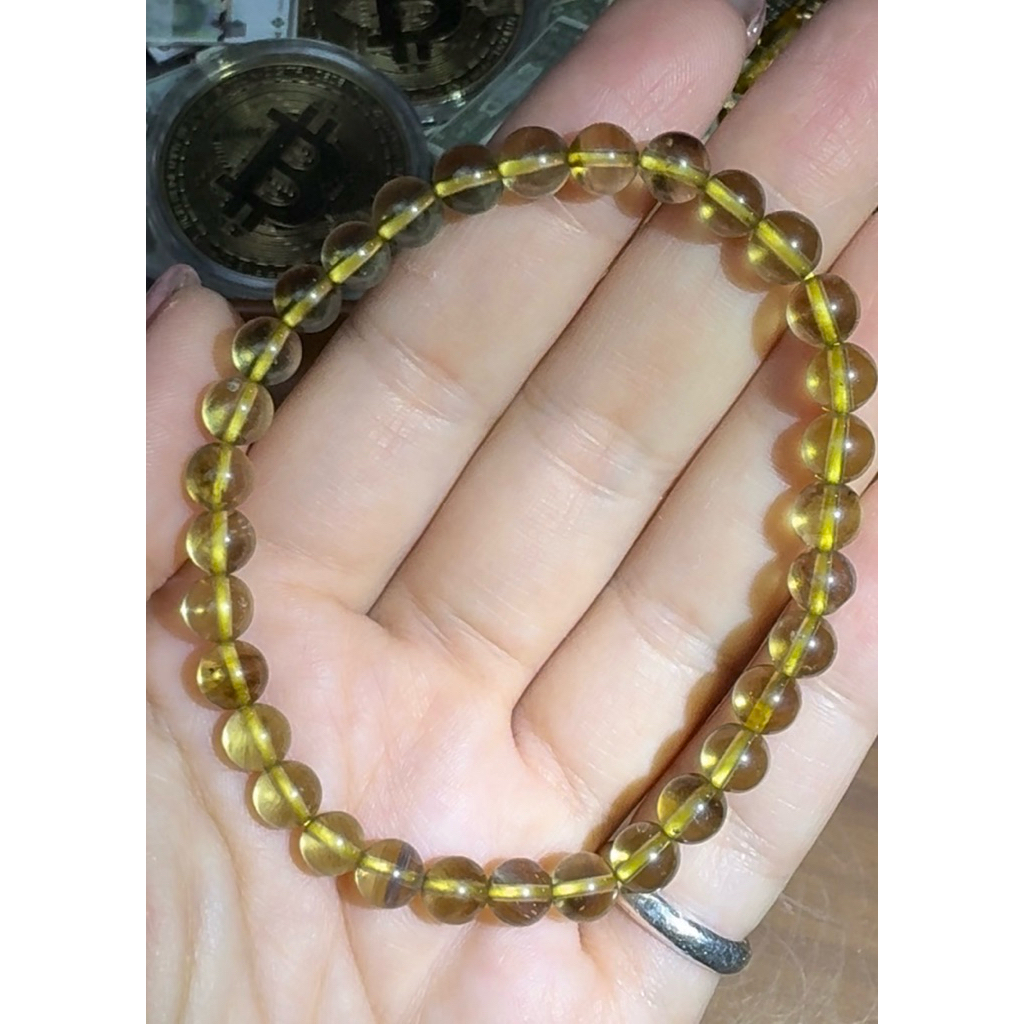 Libyan Desert Glass (แก้วทะเลทรายลิเบีย) (กำไลข้อมือ) Black Libyan (ได้ชิ้นที่โพส)