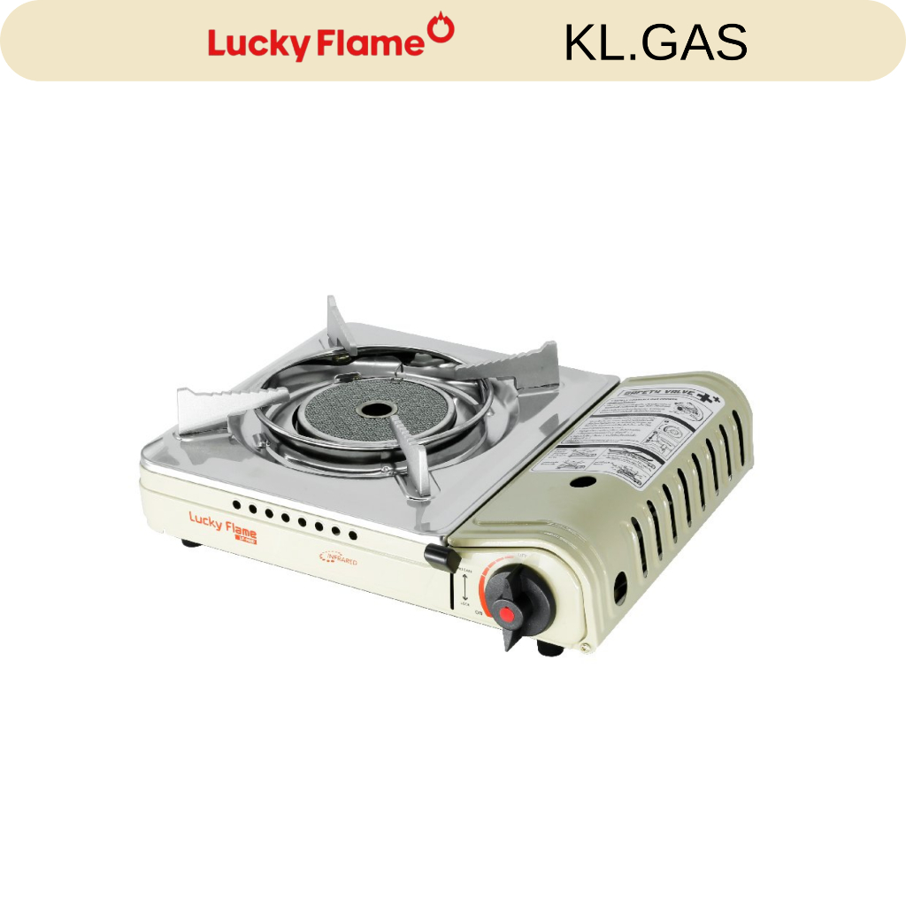 Lucky Flame เตาแก๊สปิคนิค หัวอินฟาเรด LF-90ID เซฟตี้วาล์ว2ชั้น