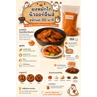 หมักไก่กัน🍗 ผงหมักไก่นิวออร์ลีนสูตรเด็ด | บาร์บีคิว 🔥 เผ็ดกลมกล่อม | ไว้หมักทอดย่าง อร่อยทุกเมนู น้ำหนัก250ก/500ก