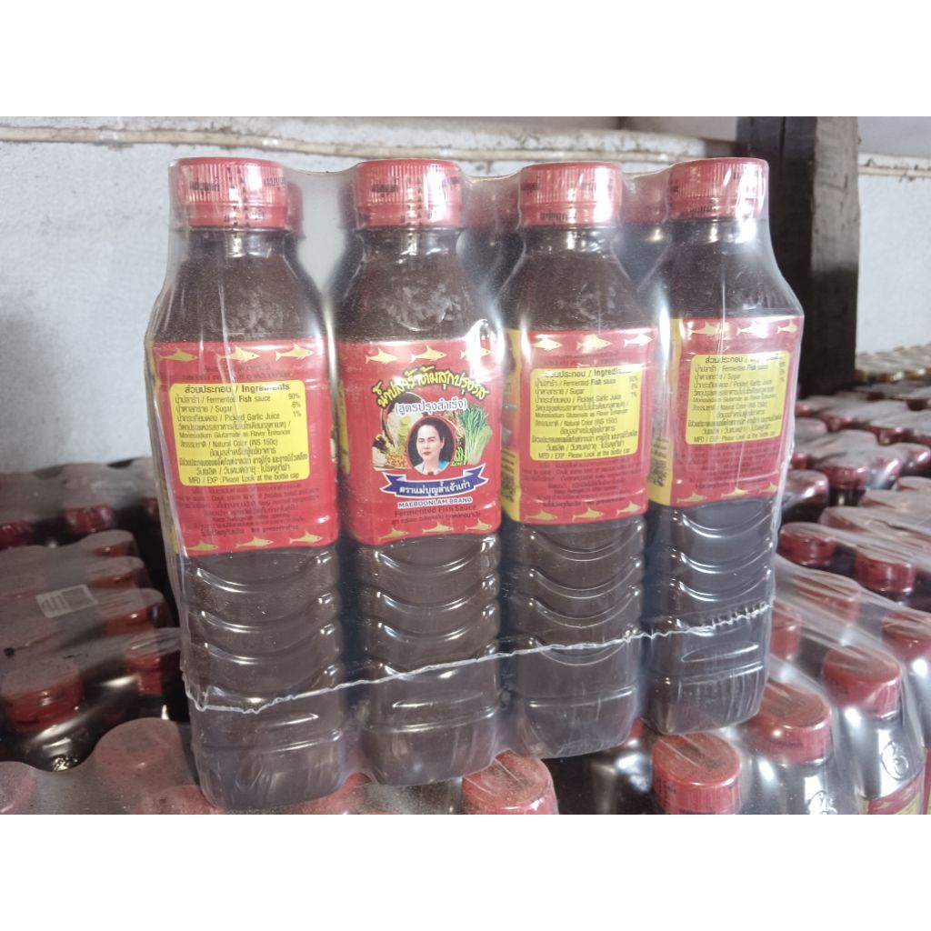 ( ยกแพ็ค 12 ขวด ) น้ำปลาร้าแม่บุญล้ำฝาแดง ขนาด 400 มล. รับประกันของแท้ ( ส่งไว ) ( 1 ออเดอร์ ไม่เกิน 4 แพ็ค )