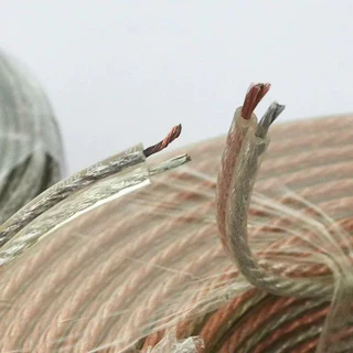 สายลำโพงทองแดงไร้ออกซิเจน 17awg 20awg สายเสียงคุณภาพสูง ราคาต่อเมตร (สายไฟทองเงิน)