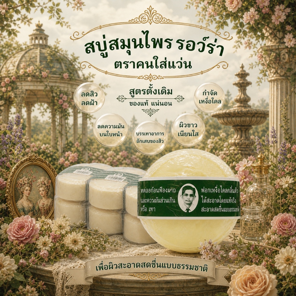 ยกแพ็ค 3 ก้อน (<<<ถูกกว่า>>>) สบู่สมุนไพรกลั่น รอว์ร่า คุณภาพยอดเยี่ยม ใช้ดีบอกต่อ