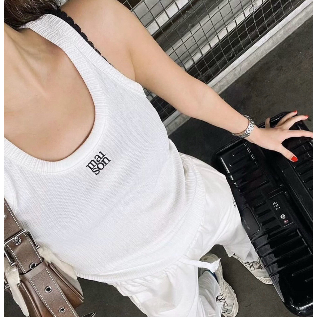 [Unused] MAISON KEEPS - Vertical Dual Logo Tank aimerwomen amr kanni rallymovement mitr sarin salisa