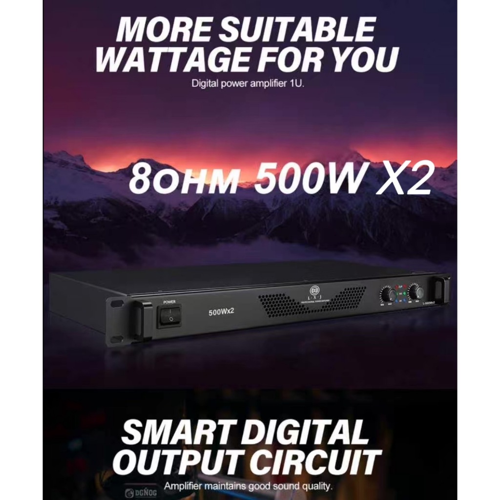 เพาเวอร์แอมป์ 1000W(500Wx2)Power Switching L-500x2