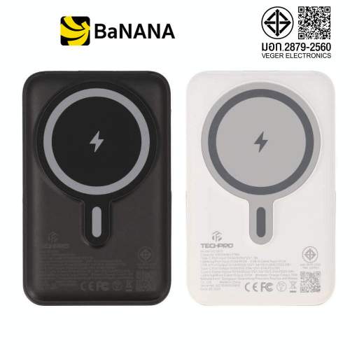 พาวเวอร์แบงค์ TECHPRO 10,000 mAh Built-in Cable Magnetic Charger GC1009 by Banana IT