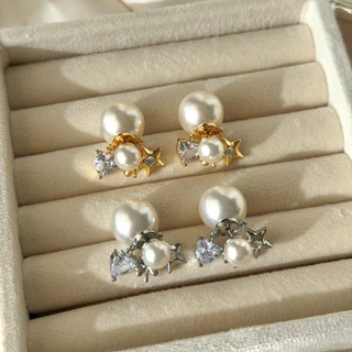 Socrush.bkk | SPARKLE HEART earrings | SE-103 | ต่างหู หัวใจ เพชร