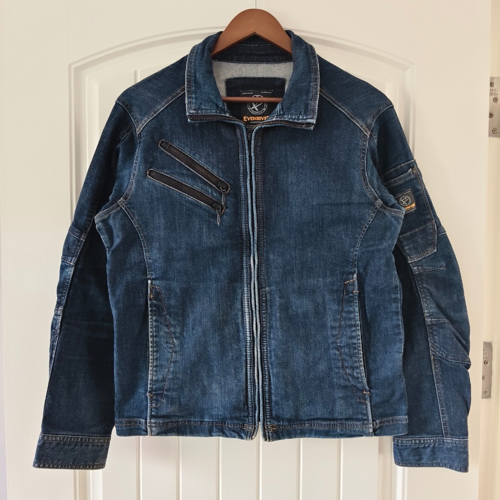 🔖 Evenriver Workwear Biker Zipper Denim Jacket