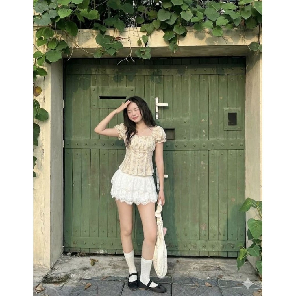 เสื้อเเขนตุ๊กตา งานไอจี มือ1 ป้ายสไตลบับเบิ้ล