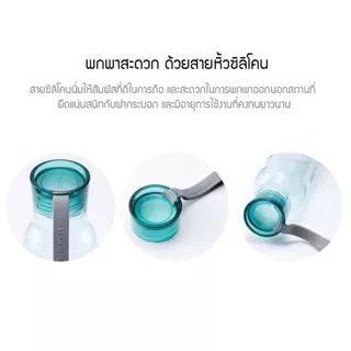 LocknLock ขวดน้ำดื่ม ECO BOTTLE 550 มล. รุ่น HLC644 ขวดน้ำพลาสติกแบบใส คุณภาพพรีเมียม พร้อมสายคล้อง