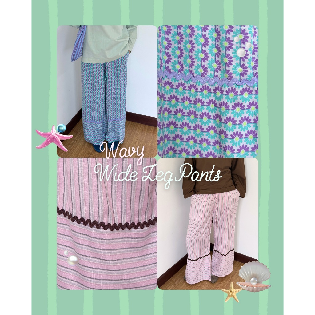 DM-WAVY WIDE LEG PANTS
