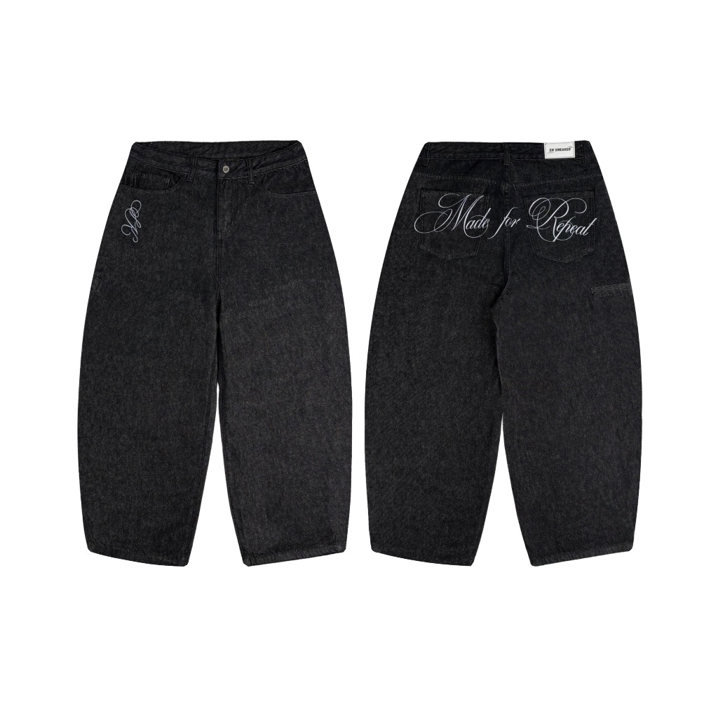 SKN MADE FOR REPEAT BALLOON BAGGY JEAN BLACK