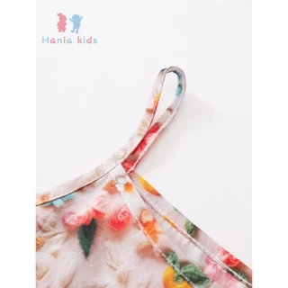 Hania kids - พร้อมส่ง เดรสสายเดี่ยวคุณหนูลายดอกไม้ สไตล์น่ารักเหมาะช่วงฤดูร้อน K5125660