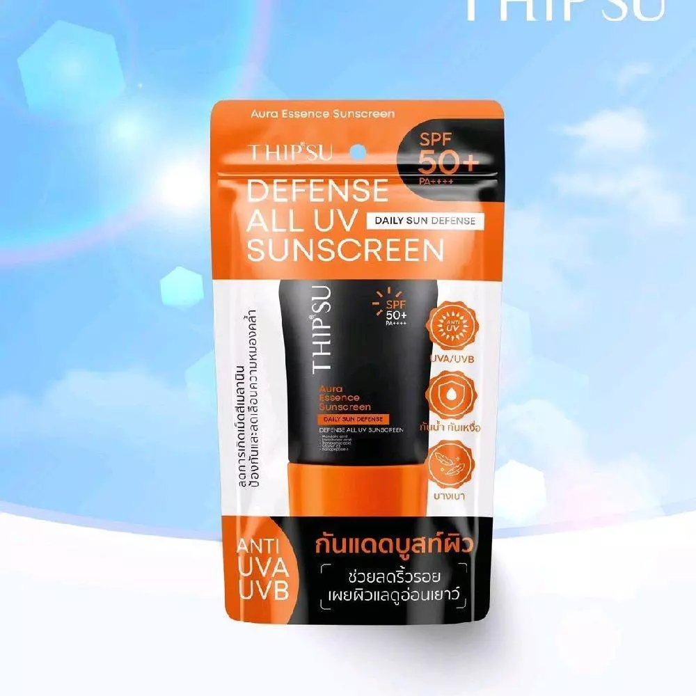[ใหม่]กันแดดทิพย์สุ SPF55+PA++++40g THIPSU Aura Essence Sunscreen กันแดดสำหรับผิวหน้าใช้เป็นประจำทุกวัน สกินแคร์ Skincar