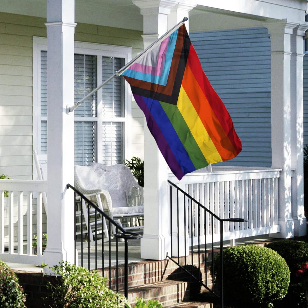 ธงสายรุ้ง New Transgender ธง ผืนใหญ่ สายรุ้ง LGBTQ+ Rainbow LGBT Pride Equality Big Flag