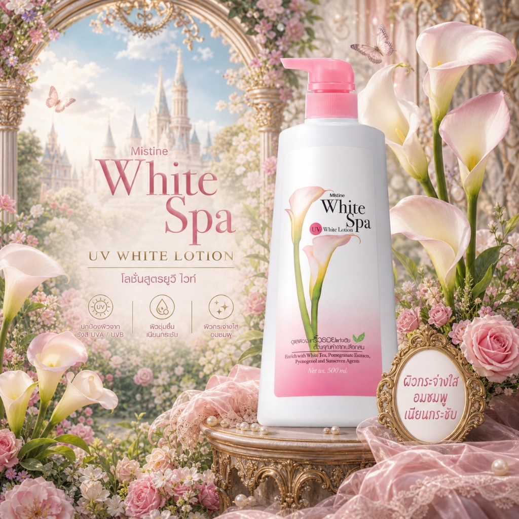 มิสทิน ไวท์ สปา ยูวี ไวท์ 500g (ไวท์ สปา UV)